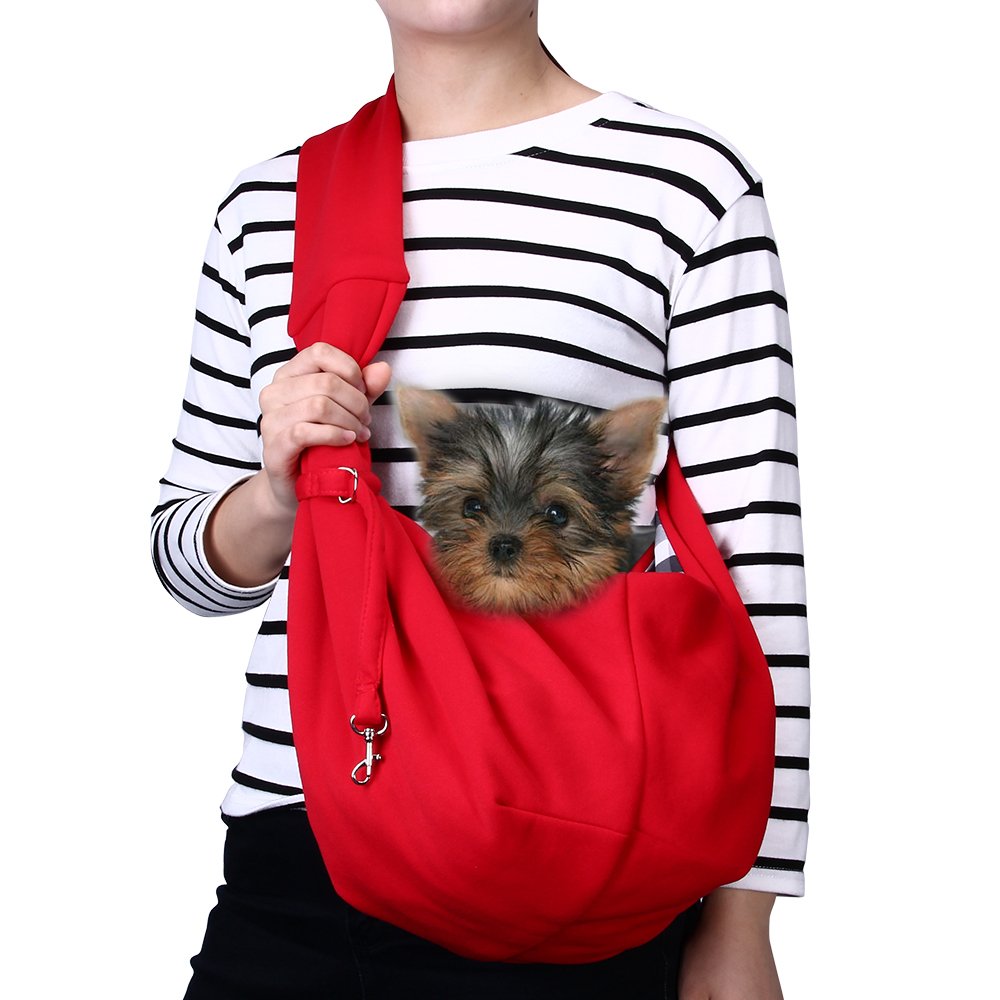 TOMKAS Small Dog Carrier Sling (Red)