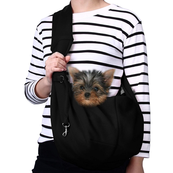 TOMKAS Pet Puppy Outdoor Travel Bag – Black