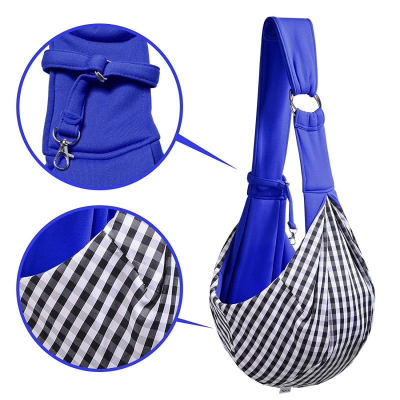 TOMKAS Pet Puppy Outdoor Travel Bag Detail - Royal blue-Adjustable